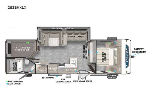 Salem Cruise Lite 263BHXLX Floorplan