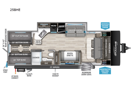 Imagine XLS 25BHE Floorplan Image