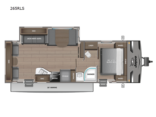 Jay Flight 265RLS Floorplan
