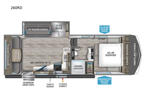 Reflection 150 Series 260RD Floorplan