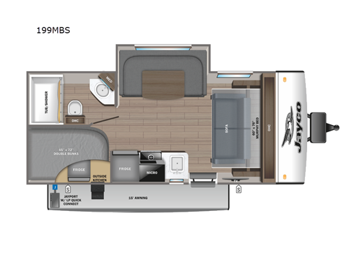 Jay Feather Micro 199MBS Floorplan