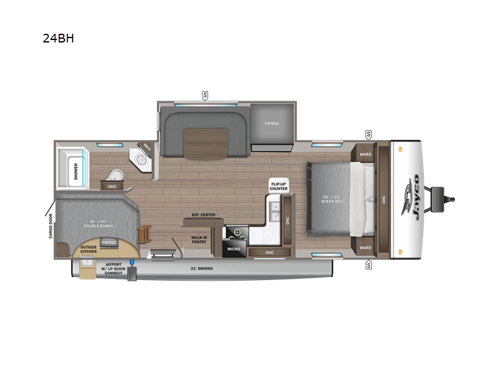 Jay Feather 24BH Floorplan