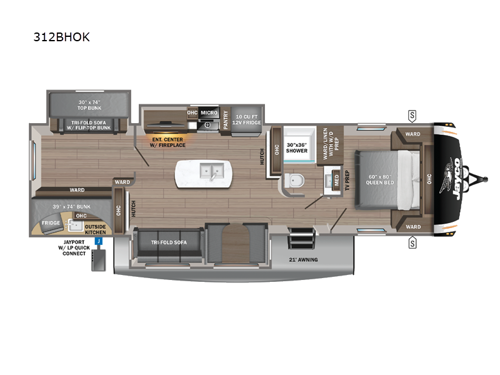 Eagle 312BHOK Floorplan