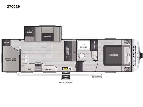 Cougar Sport 2700BH Floorplan