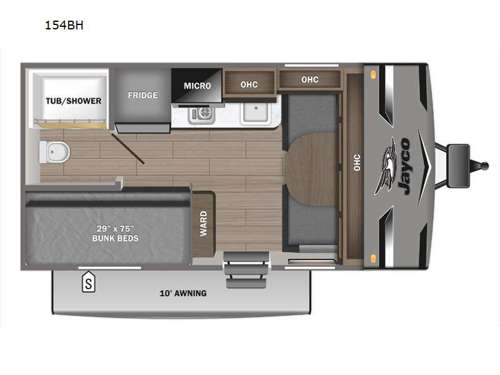Jay Flight SLX 154BH Floorplan