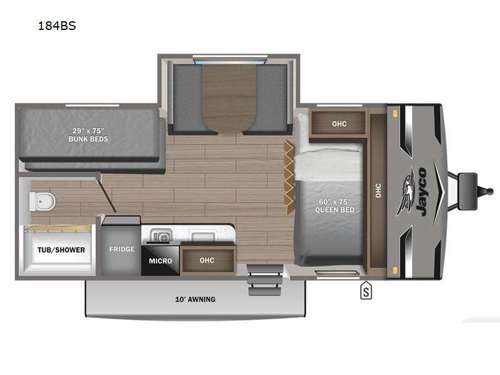 Jay Flight SLX 184BS Floorplan