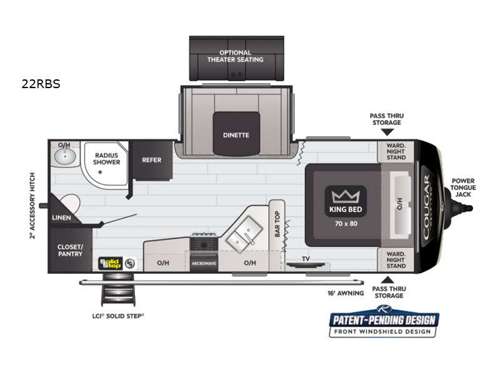 Cougar Half-Ton 22RBS Floorplan