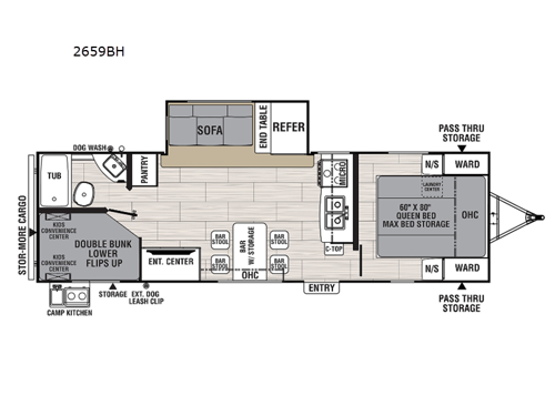 Northern Spirit Ultra Lite 2659BH Floorplan Image