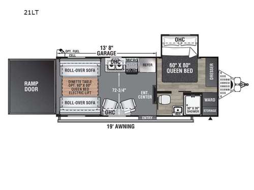 Adrenaline 21LT Floorplan Image