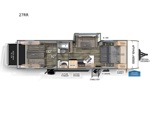 Cherokee Grey Wolf 27RR Floorplan
