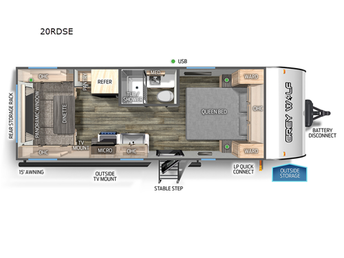 Cherokee Grey Wolf 20RDSE Floorplan