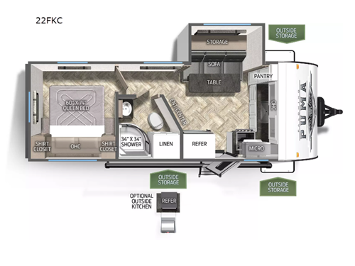Puma XLE Lite 22FKC Floorplan