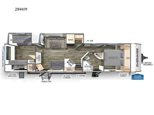 Cherokee 294KM Floorplan