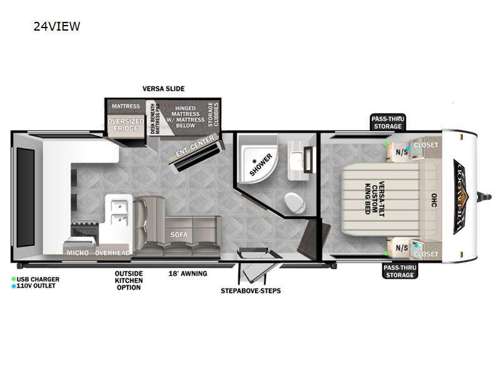 Wildwood X-Lite View 24VIEW Floorplan