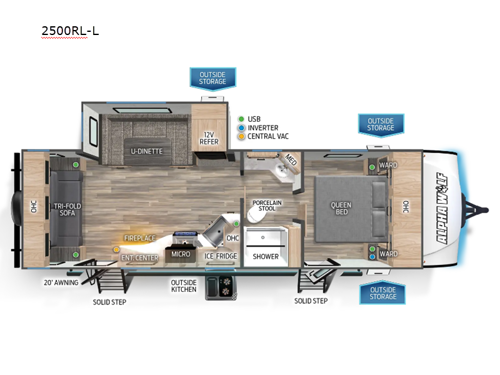 Cherokee Alpha Wolf 2500RL-L Floorplan
