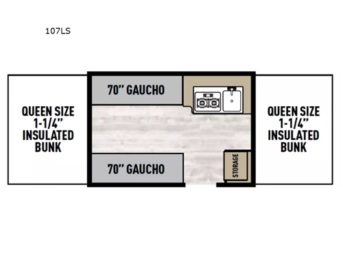 Clipper Camping Trailers 107LS Floorplan Image