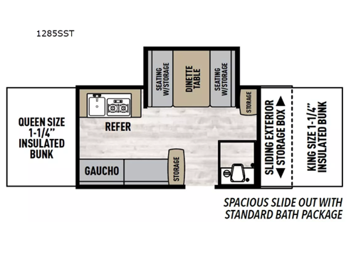 Clipper Camping Trailers 1285SST Floorplan Image