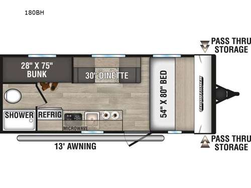 Sportsmen Classic 180BH Floorplan