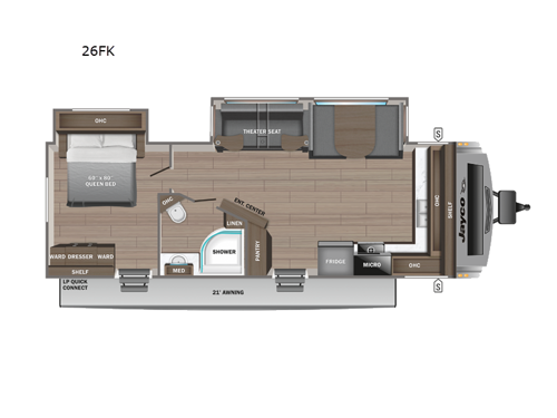 White Hawk 26FK Floorplan Image