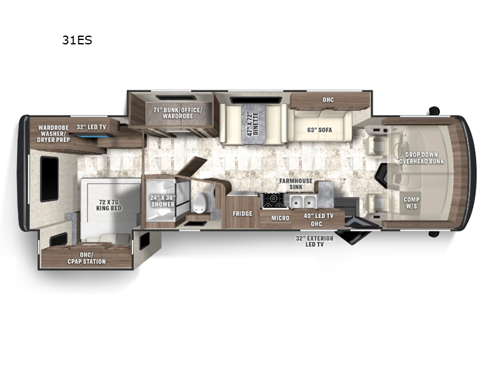 Pursuit 31ES Floorplan Image