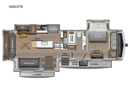 North Point 340CKTS Floorplan