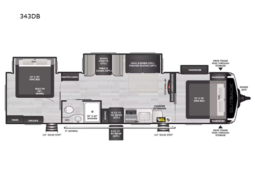 Outback 343DB Floorplan Image