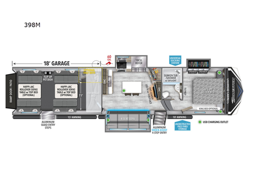 Momentum M-Class 398M Floorplan Image