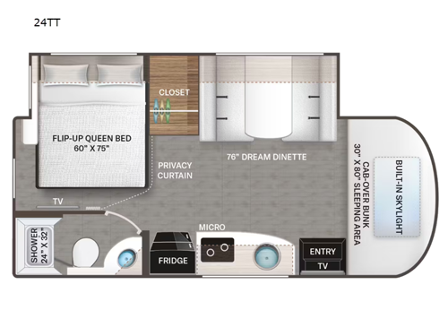 Tiburon Sprinter 24TT Floorplan Image