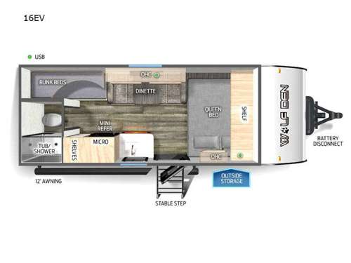 Cherokee Wolf Den 16EV Floorplan