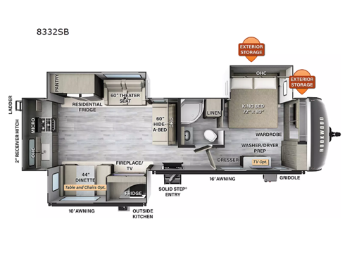 Rockwood Signature 8332SB Floorplan