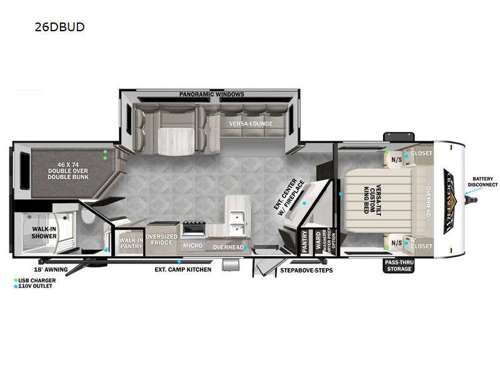 Wildwood 26DBUD Floorplan