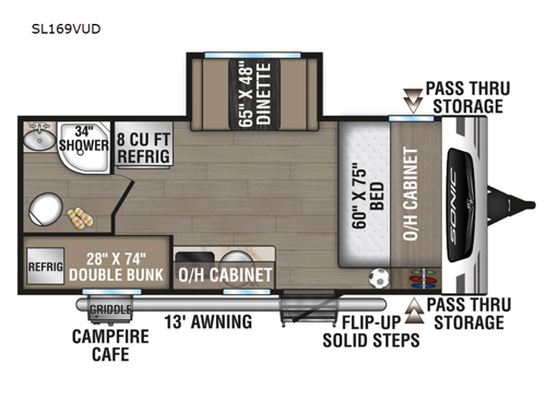 Sonic Lite SL169VUD Floorplan