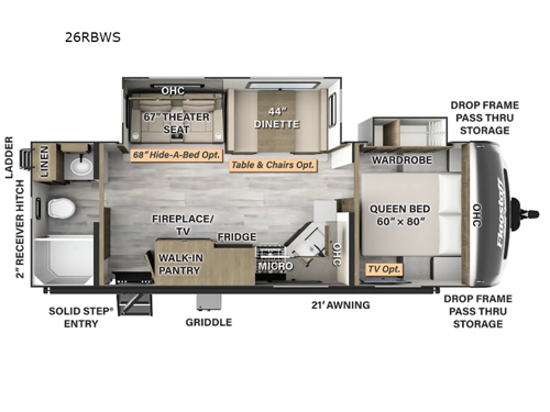 Flagstaff Super Lite 26RBWS Floorplan