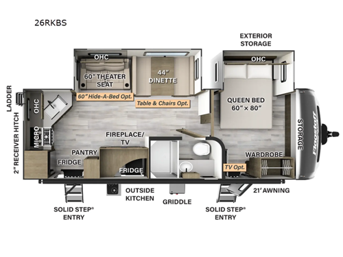 Flagstaff Super Lite 26RKBS Floorplan