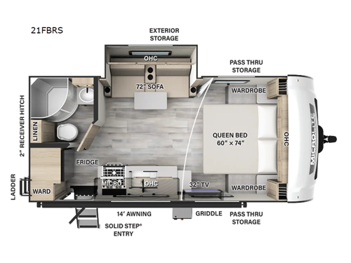 Flagstaff Micro Lite 21FBRS Floorplan
