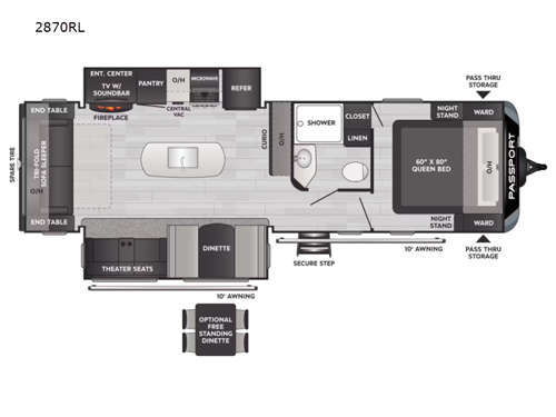 Passport GT 2870RL Floorplan Image