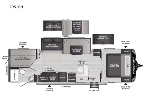 Passport GT 2951BH Floorplan Image