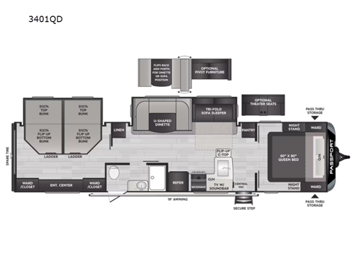 Passport GT 3401QD Floorplan Image