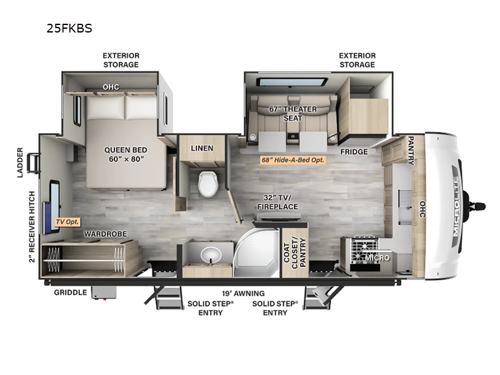 Flagstaff Micro Lite 25FKBS Floorplan