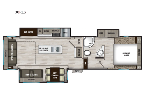 Chaparral Lite 30RLS Floorplan