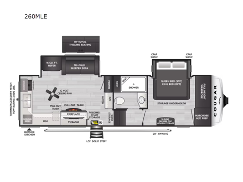 Cougar 260MLE Floorplan