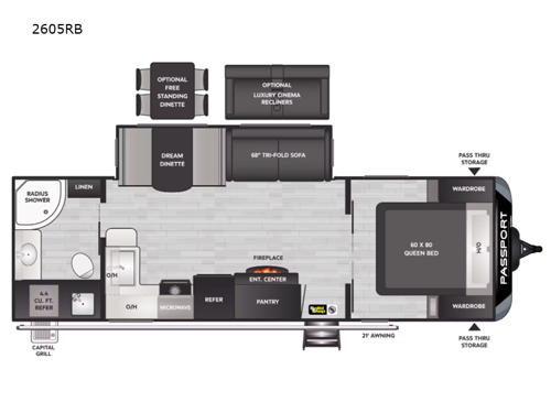 Passport GT 2605RB Floorplan