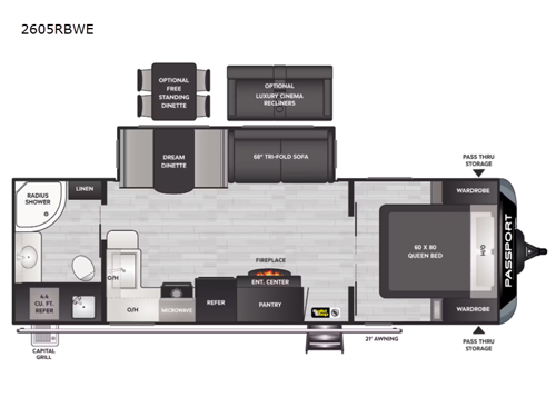 Passport GT 2605RBWE Floorplan Image