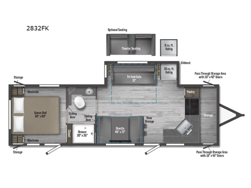 Minnie 2832FK Floorplan Image