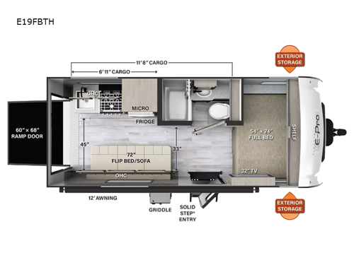 Flagstaff E-Pro E19FBTH Floorplan