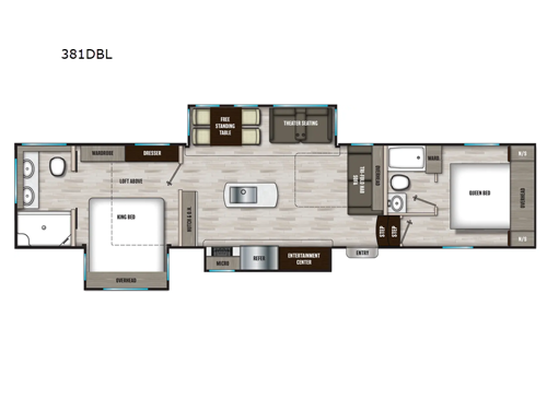 Chaparral 381DBL Floorplan