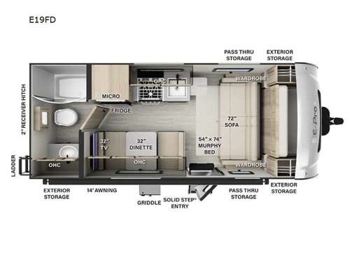 Flagstaff E-Pro E19FD Floorplan
