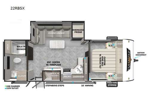 Wildwood Platinum 22RBSX Floorplan