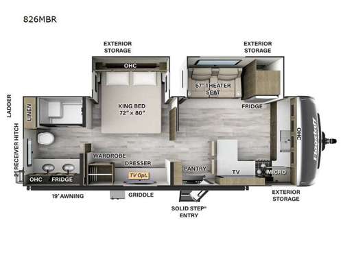 Flagstaff Classic 826MBR Floorplan
