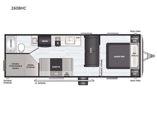 Springdale Classic 260BHC Floorplan Image